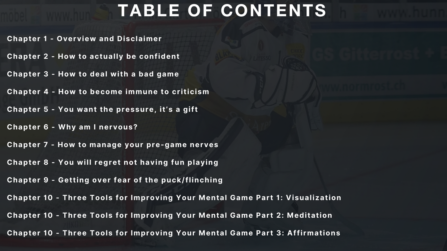 Goaltending: The Mental Game PDF Book